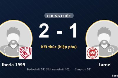 Hạ Larne 2-1 ở hiệp phụ, Iberia 1999 giành chiến thắng nhọc nhằn trên sân nhà