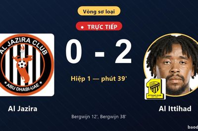 TRỰC TIẾPTrực tiếp Al Jazira vs Al Ittihad: Al Ittihad nhân đôi cách biệt