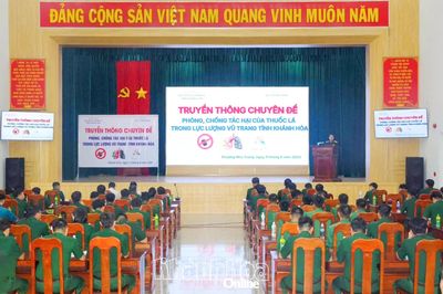 Bộ Chỉ huy Quân sự tỉnh Khánh Hòa truyền thông về phòng, chống tác hại của thuốc lá