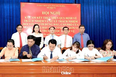 Sở Nội vụ ký cam kết trách nhiệm người đứng đầu