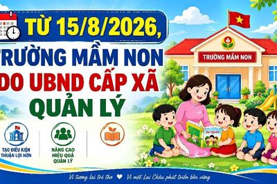 Từ 15/8/2026, trường mầm non do UBND cấp xã quản lý