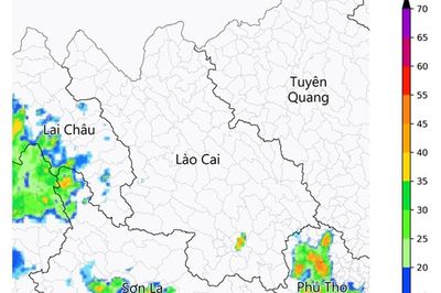 Lào Cai cảnh báo dông, lốc, sét, mưa đá trong 3 giờ tới