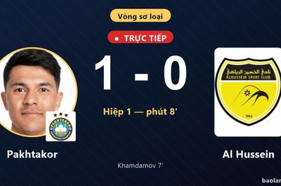 TRỰC TIẾPTrực tiếp Pakhtakor vs Al Hussein: Pakhtakor mở tỷ số