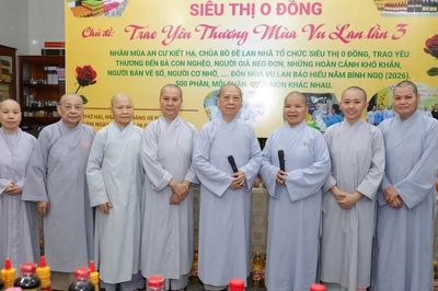 Chùa Bồ Đề Lan Nhã (TP.HCM) tổ chức siêu thị 0 đồng nhân mùa Vu lan