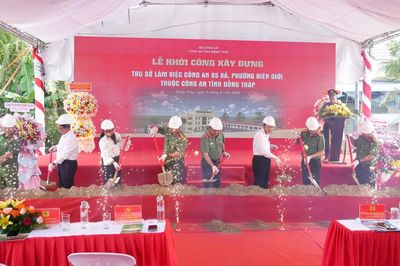 Đồng Tháp: Khởi công xây dựng trụ sở công an tại 5 xã, phường biên giới