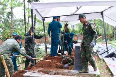 Lâm Đồng: Hoàn thành sớm việc lấy mẫu hài cốt liệt sĩ