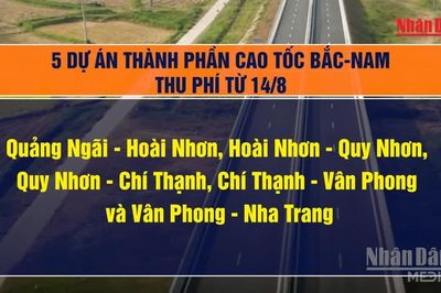 [Video] 5 cao tốc từ Quảng Ngãi đến Nha Trang thu phí từ 14/8