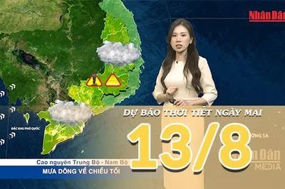 [Video] Dự báo thời tiết đêm nay và ngày mai ngày 13/8/2026: Oi nóng gia tăng tại Trung Bộ, Bắc Bộ giảm nắng