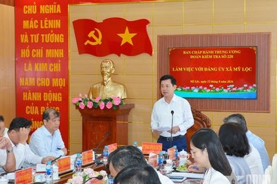 Đoàn kiểm tra, giám sát số 228 của Bộ Chính trị, Ban Bí thư làm việc tại xã Mỹ Lộc và phường Tân An (Tây Ninh)