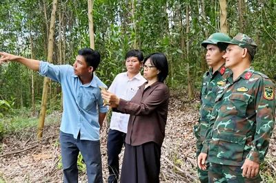 Gia Lai: Dùng flycam khảo sát đồi Xuân Sơn tìm dấu tích mộ tập thể liệt sĩ