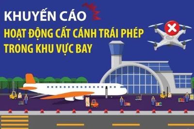 Khuyến cáo hoạt động cất cánh trái phép trong khu vực bay