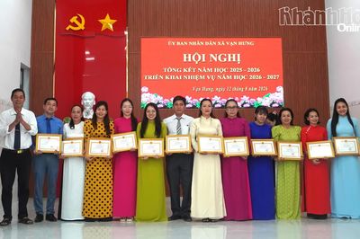 Xã Vạn Hưng tổng kết năm học 2025 - 2026