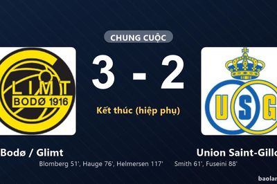 Thống kê trận đấu Bodø / Glimt 3-2 Union Saint-Gilloise: Andreas Helmersen tỏa sáng, Bodø / Glimt giành trọn 3 điểm