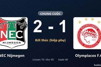 Thống kê trận đấu NEC Nijmegen 2-1 Olympiacos F.C.: NEC Nijmegen ngược dòng ngoạn mục