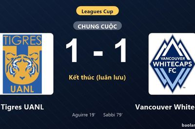 Thống kê trận đấu Tigres UANL 1-1 (pen 5-4) Vancouver Whitecaps: Tigres UANL thắng nghẹt thở trên chấm luân lưu