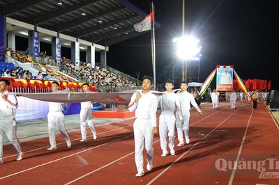 Tổng duyệt lễ khai mạc Đại hội Thể dục-Thể thao tỉnh Quảng Trị lần thứ I