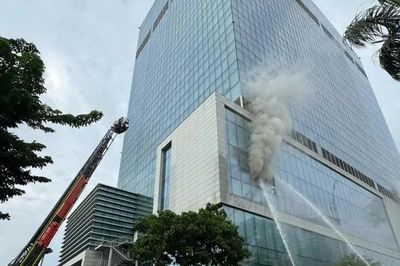 Tòa nhà tổ hợp nghiên cứu và phát triển Samsung Hà Nội diễn tập phương án chữa cháy và cứu nạn