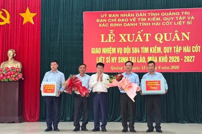 Quảng Trị: Xuất quân tìm kiếm, quy tập hài cốt liệt sĩ hy sinh tại Lào mùa khô 2026-2027