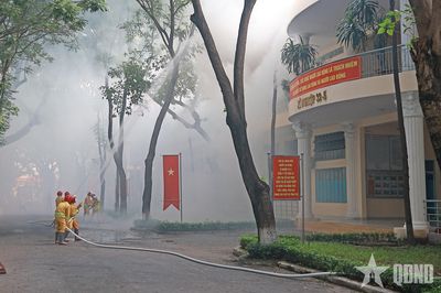 Tập huấn phòng cháy, chữa cháy tại Công ty Cổ phần 32 (Tổng cục Hậu cần - Kỹ thuật)