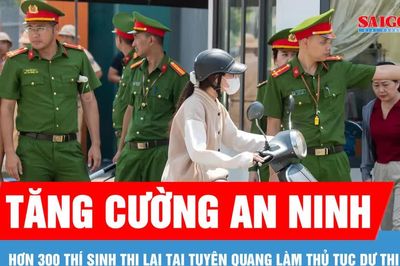 Hơn 300 thí sinh thi lại ở Tuyên Quang đến làm thủ tục dự thi