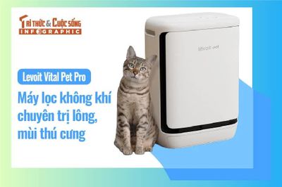 [INFOGRAPHIC]Levoit Vital Pet Pro, máy lọc không khí chuyên trị mùi thú cưng
