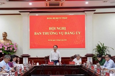 Ban Thường vụ Đảng ủy Bộ Tư pháp tập trung lãnh đạo, chỉ đạo các nhiệm vụ trọng tâm