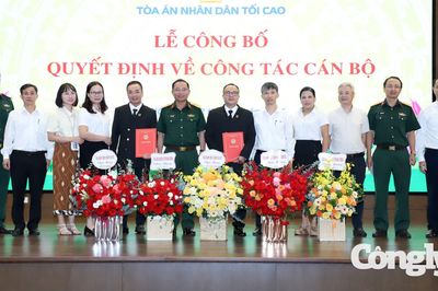 Tòa án nhân dân tối cao trao quyết định bổ nhiệm cán bộ