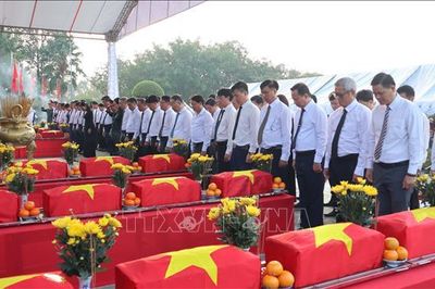 Lễ viếng, truy điệu và an táng 29 hài cốt liệt sĩ