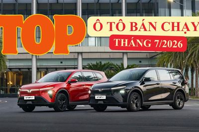 TOP 10 ô tô bán chạy tháng 7/2026: VinFast chiếm 5 vị trí dẫn đầu