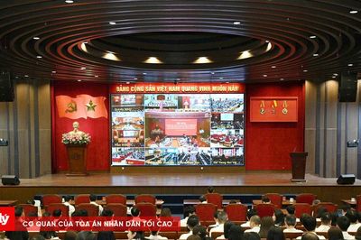 Đảng ủy TANDTC kết nối Hội nghị nghiên cứu, học tập, quán triệt Nghị quyết Hội nghị Trung ương 3 khóa XIV