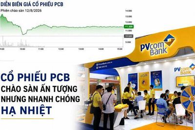 Ngày đầu lên sàn, cổ phiếu PCB của PVcomBank tăng kịch trần 40% rồi giảm mạnh