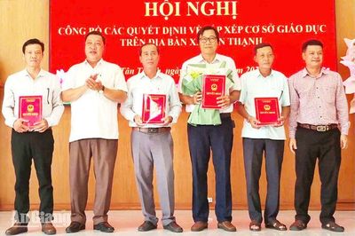 Xã Tân Thạnh giảm từ 8 còn 4 trường học