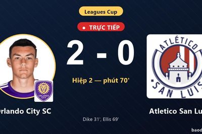 TRỰC TIẾPTrực tiếp Orlando City SC vs Atletico San Luis: Orlando City SC nhân đôi cách biệt