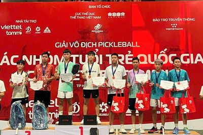 Tay vợt Đà Nẵng vô địch Giải Pickleball các nhóm tuổi trẻ quốc gia