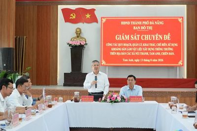 Thường trực HĐND thành phố giám sát hoạt động các mỏ khoáng sản tại xã Núi Thành và Tam Anh
