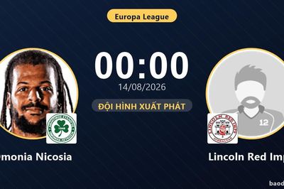 TRỰC TIẾPTrực tiếp Omonia Nicosia vs Lincoln Red Imps: Đội hình xuất phát
