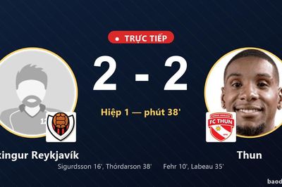 TRỰC TIẾPTrực tiếp Víkingur Reykjavík vs Thun: Hết hiệp 1, hòa 2-2