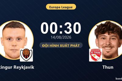 TRỰC TIẾPTrực tiếp Víkingur Reykjavík vs Thun: Đội hình xuất phát