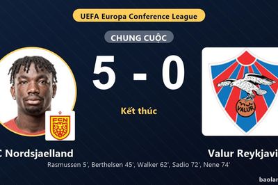 Đè bẹp Valur Reykjavik 5-0, FC Nordsjaelland phô diễn sức mạnh tại Europa Conference League