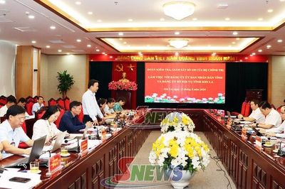 Đoàn kiểm tra, giám sát của Bộ Chính trị, Ban Bí thư làm việc với Đảng ủy UBND tỉnh và Đảng ủy Sở Nội vụ tỉnh Sơn La