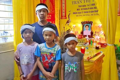 Vợ mất vì tai nạn, chồng nghèo gồng gánh nuôi con