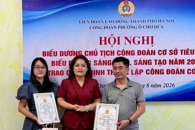 Phường Ô Chợ Dừa kết nạp mới 400 đoàn viên công đoàn