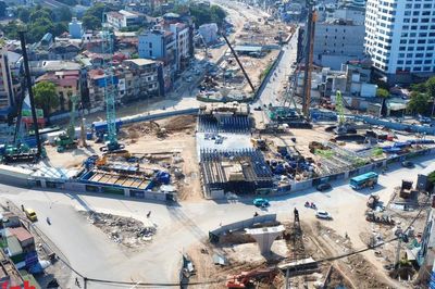 Hà Nội: Cận cảnh công trường Vành đai 1 Hoàng Cầu - Voi Phục tăng tốc thi công trước thời hạn 2/9