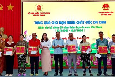 An Giang trao 473 triệu đồng hỗ trợ nạn nhân chất độc da cam