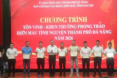 Thành phố Đà Nẵng tôn vinh, khen thưởng công tác tuyên truyền, vận động hiến máu tình nguyện năm 2026
