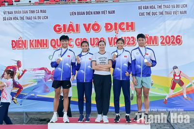 Điền kinh Thanh Hóa thi đấu ấn tượng tại Giải vô địch Điền kinh quốc gia U20 & U23 năm 2026