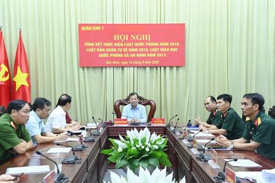 Quân khu 1 tổng kết thực hiện 3 luật thuộc lĩnh vực quốc phòng và an ninh