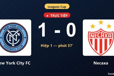 TRỰC TIẾPTrực tiếp New York City FC vs Necaxa: Hiệp 2 bắt đầu, New York City FC dẫn 1-0