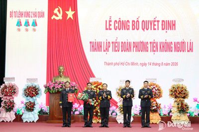 Công bố thành lập Tiểu đoàn Phương tiện không người lái thuộc Vùng 2 Hải quân