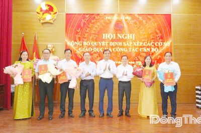 Phường Sa Đéc: Công bố quyết định sắp xếp các cơ sở giáo dục